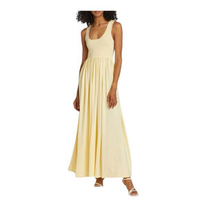 Women's Zimmermann Harmony Yellow Scoopneck Tank Maxi Dress Size 4 (1)